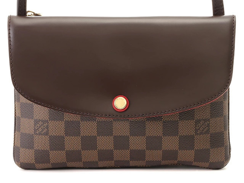 LOUIS VUITTON Twice Damier Shoulder Bag